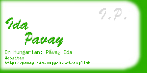 ida pavay business card
